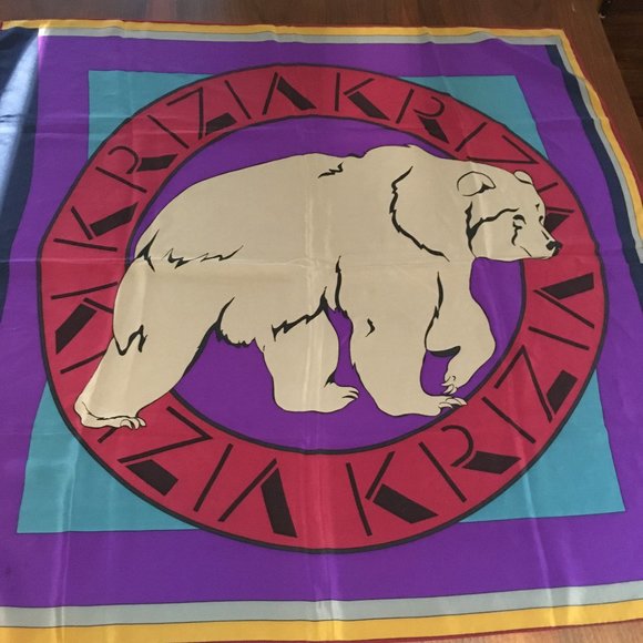 PER TE BY KRIZIA Accessories - VINTAGE 80'S KRIZIA POLAR BEAR SILK SCARF